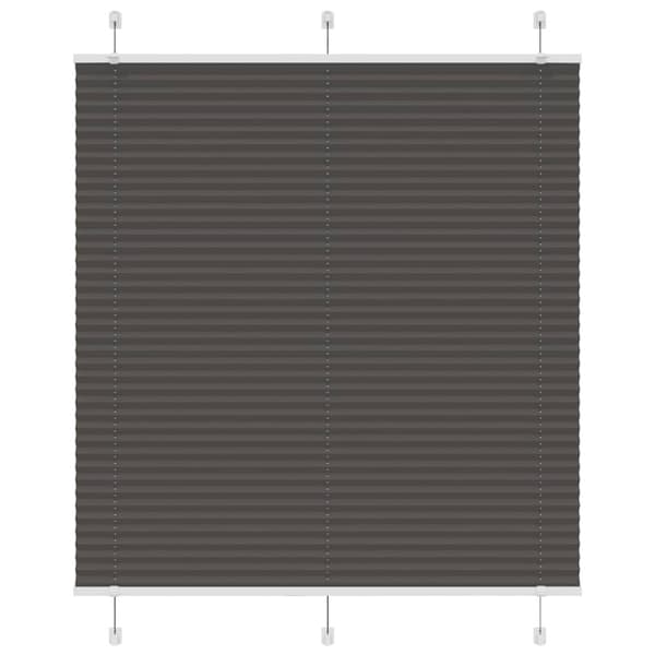 vidaXL plisségardin sort 115x150 cm Stoff Bredde 114,4 cm Polyester