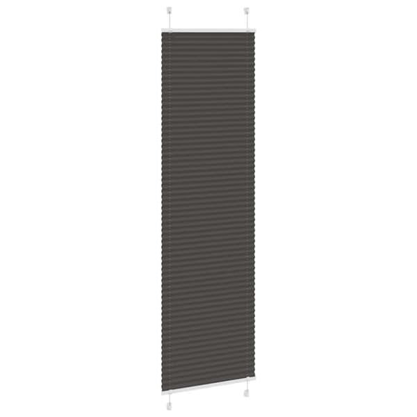 vidaXL plisségardin sort 55x200 cm Stoff Bredde 54,4 cm Polyester