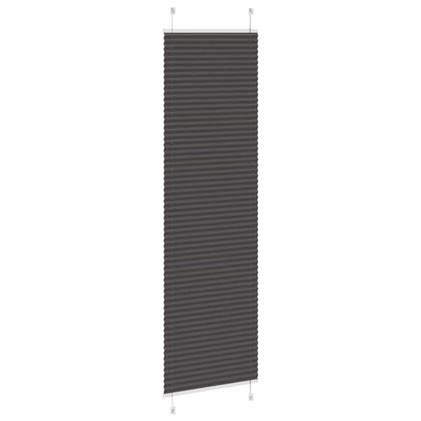 vidaXL plisségardin sort 55x200 cm Stoff Bredde 54,4 cm Polyester