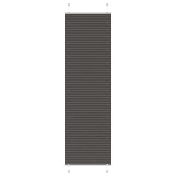 vidaXL plisségardin sort 55x200 cm Stoff Bredde 54,4 cm Polyester