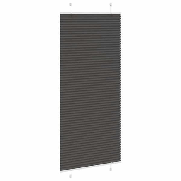 vidaXL plisségardin sort 90x200 cm Stoff Bredde 89,4 cm Polyester