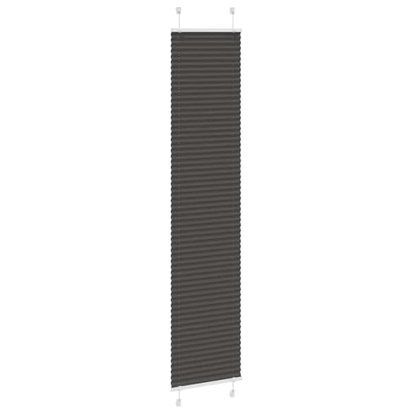 vidaXL Plisségardin Sort 45x200 cm Stofbredde 44,4 cm Polyester