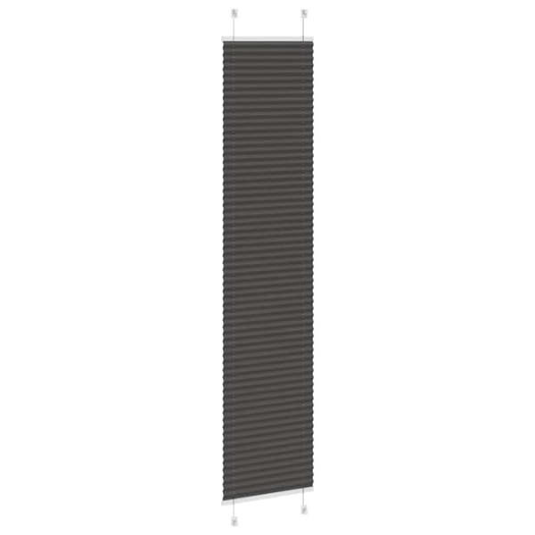 vidaXL Plisségardin Sort 45x200 cm Stofbredde 44,4 cm Polyester
