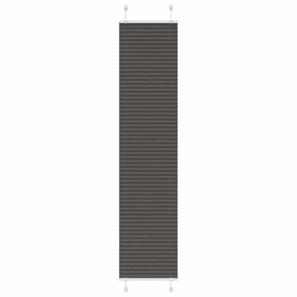 vidaXL Plisségardin Sort 45x200 cm Stofbredde 44,4 cm Polyester