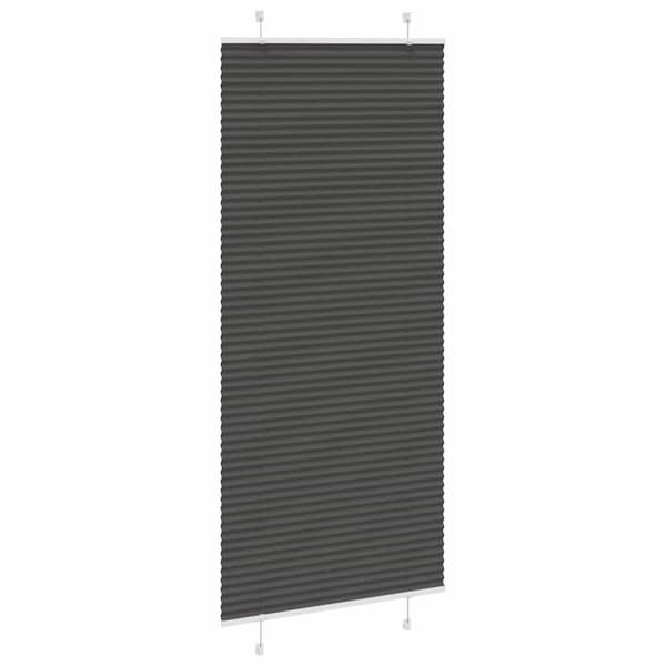 vidaXL Plisségardin Sort 85x200 cm Stofbredde 84,4 cm Polyester
