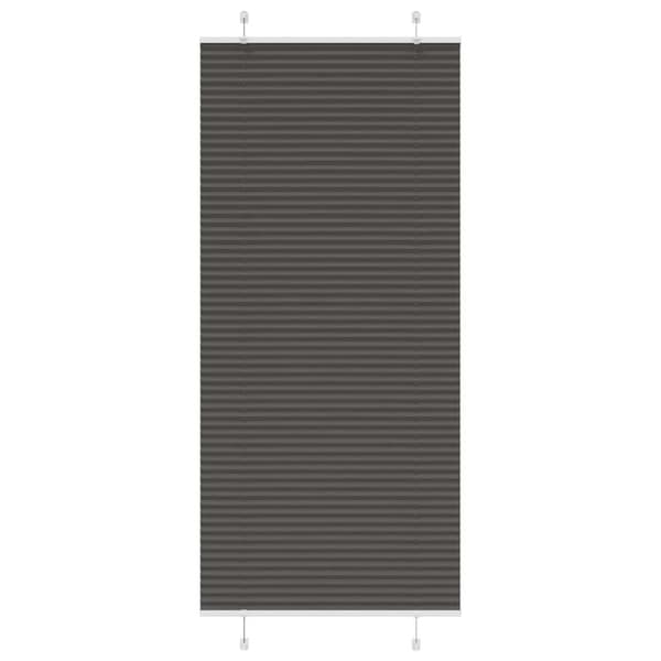 vidaXL Plisségardin Sort 85x200 cm Stofbredde 84,4 cm Polyester