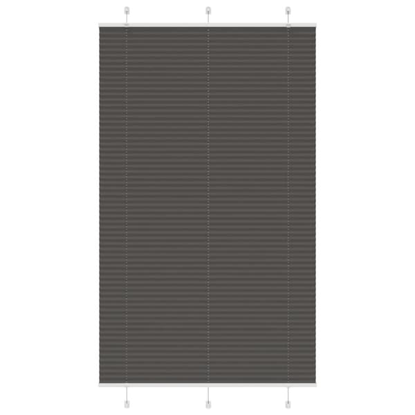 vidaXL Plisségardin Sort 120x200 cm Stofbredde 119,4 cm Polyester