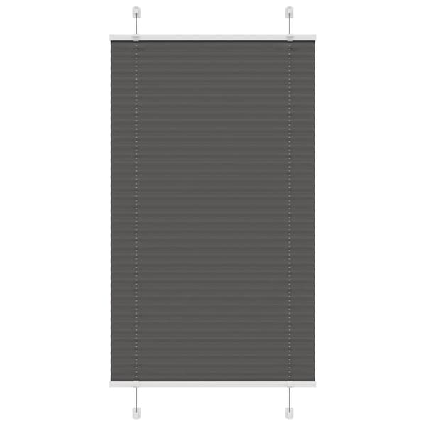 vidaXL plisségardin sort 80x150 cm Stoff Bredde 79,4 cm Polyester
