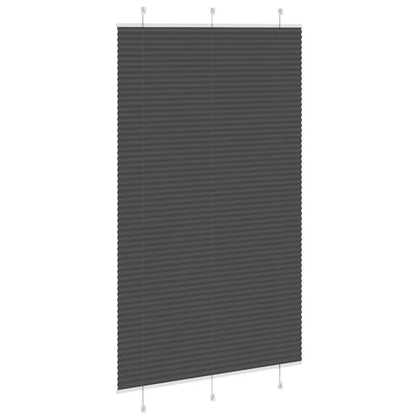 vidaXL Plisségardin Sort 115x200 cm Stofbredde 114,4 cm Polyester