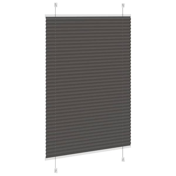 vidaXL plisségardin sort 95x100 cm Stoff Bredde 94,4 cm Polyester