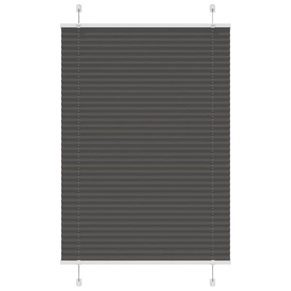 vidaXL plisségardin sort 95x100 cm Stoff Bredde 94,4 cm Polyester