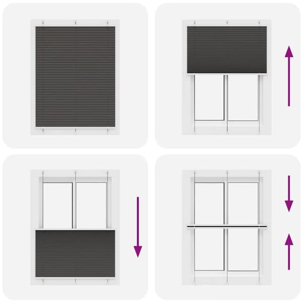 vidaXL laskostettu blindi musta 105x100 cm kankaan leveys 104,4 cm