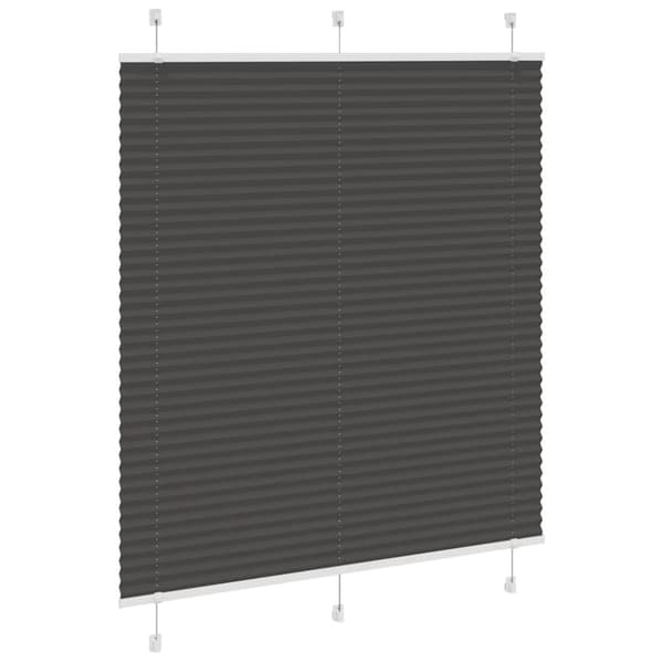 vidaXL Plisségardin Sort 115x100 cm Stofbredde 114,4 cm Polyester