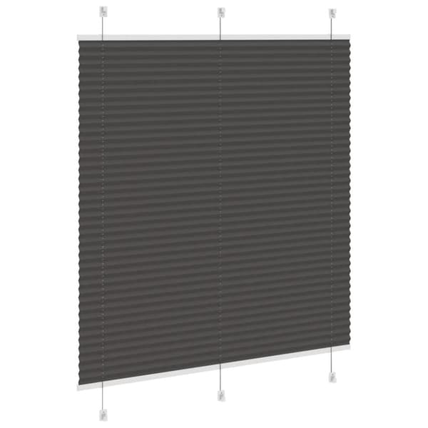 vidaXL Plisségardin Sort 115x100 cm Stofbredde 114,4 cm Polyester