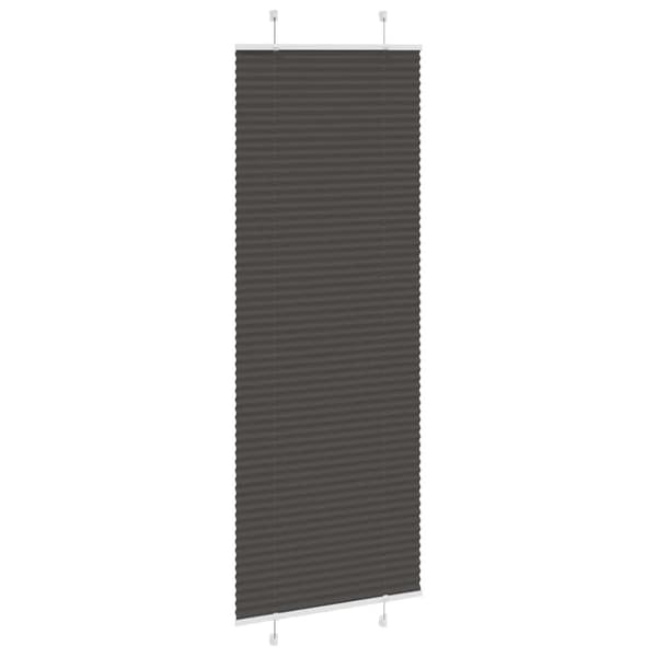 vidaXL Plisségardin Sort 75x200 cm Stofbredde 74,4 cm Polyester