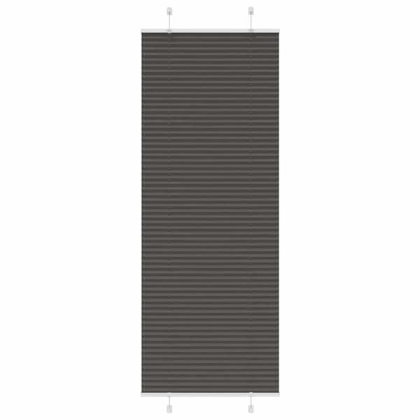 vidaXL Plisségardin Sort 75x200 cm Stofbredde 74,4 cm Polyester