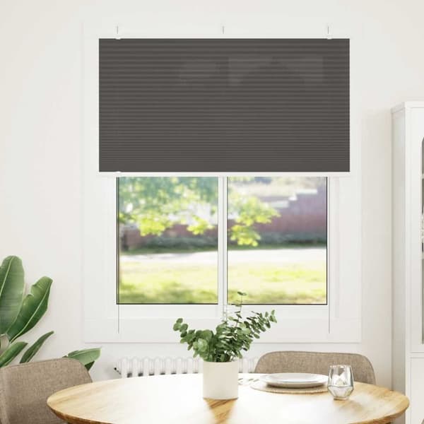 vidaXL Plisségardin Sort 105x150 cm Stofbredde 104,4 cm Polyester