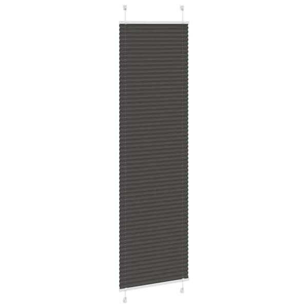 vidaXL plisségardin sort 60x200 cm Stoff Bredde 59,4 cm Polyester