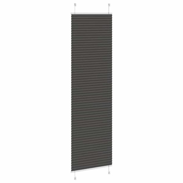 vidaXL plisségardin sort 60x200 cm Stoff Bredde 59,4 cm Polyester
