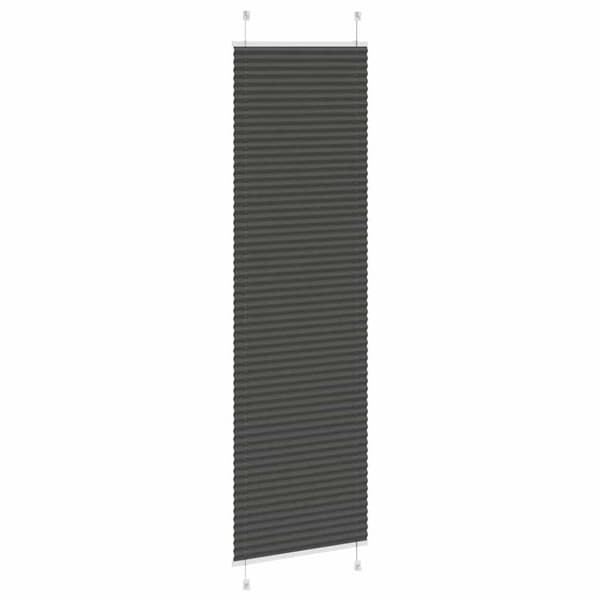 vidaXL Plisségardin Sort 65x200 cm Stofbredde 64,4 cm Polyester