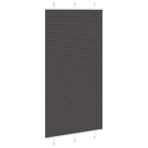vidaXL laskostettu blind Musta 110x200 cm Kankaan leveys 109,4 cm