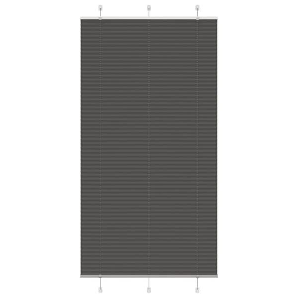 vidaXL Plisségardin Sort 110x200 cm Stofbredde 109,4 cm Polyester
