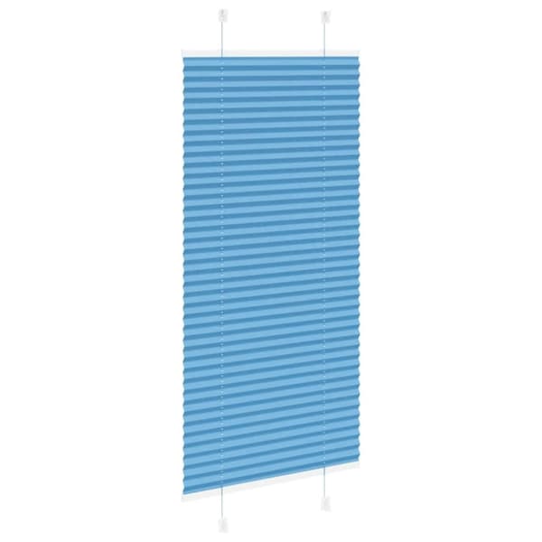 vidaXL Plisségardin Blå 65x100 cm Stofbredde 64,4 cm Polyester