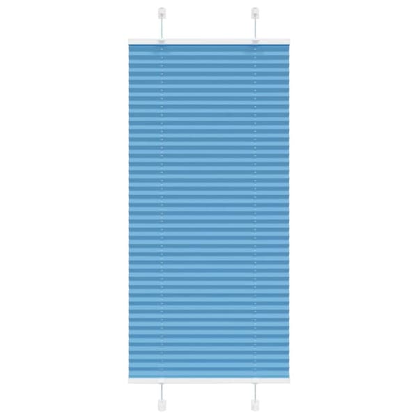 vidaXL Plisségardin Blå 65x100 cm Stofbredde 64,4 cm Polyester