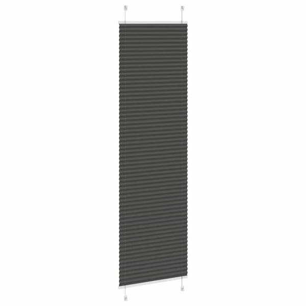 vidaXL plisségardin sort 65x200 cm Stoff Bredde 64,4 cm Polyester
