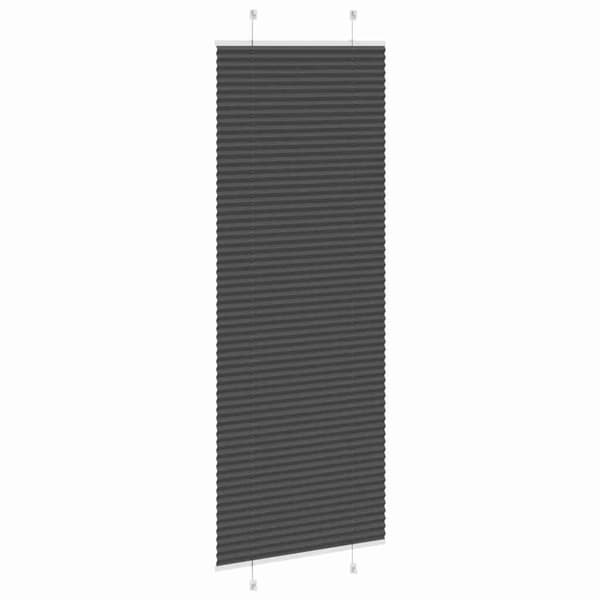 vidaXL Plisserad persienn svart 70x200 cm tyg bredd 69,4 cm polyester