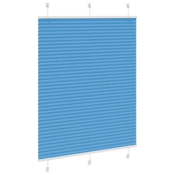 vidaXL Plisserad persienn blå 110x150 cm tyg bredd 109,4cm polyester