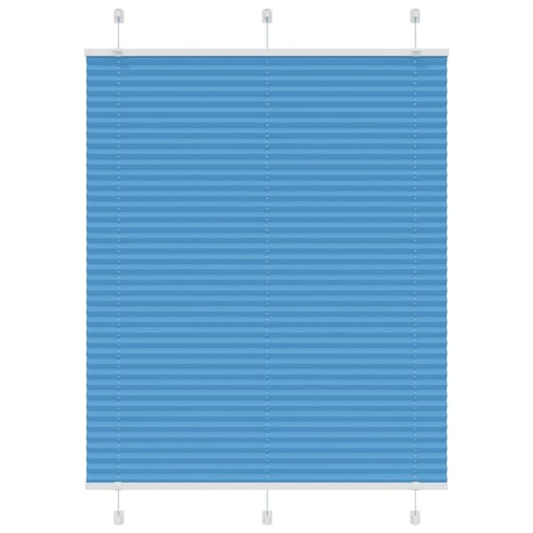 vidaXL Plisségardin Blå 110x100 cm Stofbredde 109,4 cm Polyester