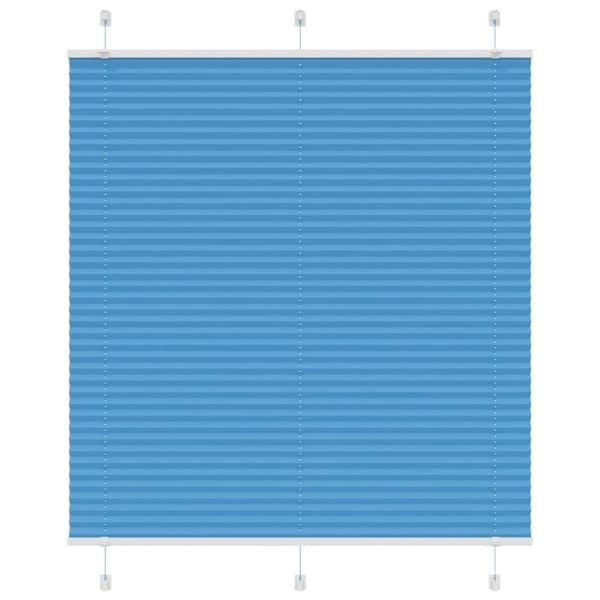 vidaXL Plisségardin Blå 115x100 cm Stofbredde 114,4 cm Polyester