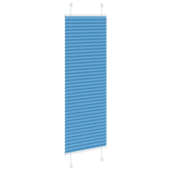 vidaXL Plisserad persienn blå 45x150cm tyg bredd 44,4cm polyester