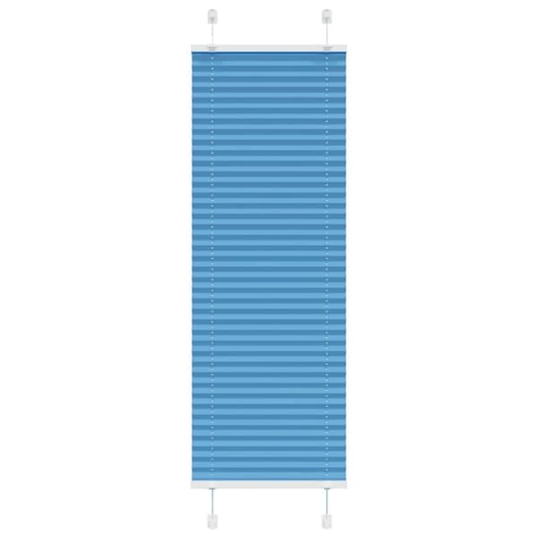 vidaXL Plisserad persienn blå 45x150cm tyg bredd 44,4cm polyester