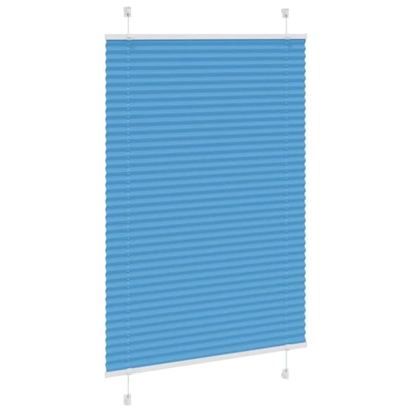 vidaXL plisségardin blå 100x100 cm Stoff Bredde 99,4 cm Polyester