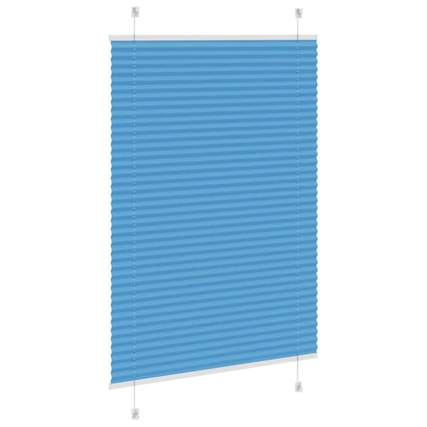 vidaXL plisségardin blå 100x100 cm Stoff Bredde 99,4 cm Polyester