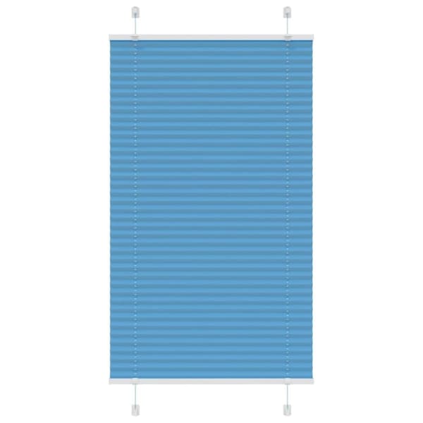 vidaXL Plisserad persienn blå 70x150 cm tyg bredd 69,4 cm polyester