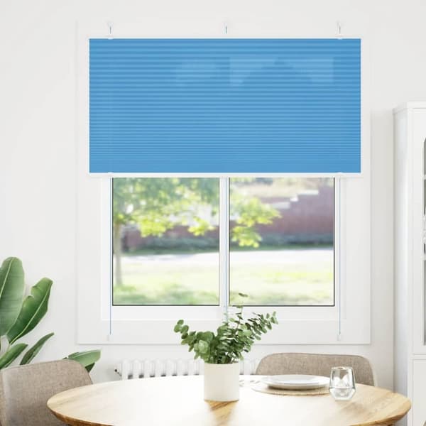 vidaXL Plisségardin Blå 120x150 cm Stofbredde 119,4 cm Polyester
