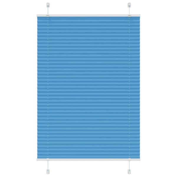 vidaXL Plisségardin Blå 90x150 cm Stoffbredde 89,4 cm Polyester