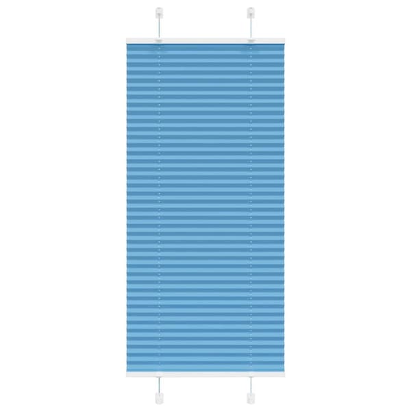vidaXL Plisségardin Blå 65x150 cm Stoffbredde 64,4 cm Polyester
