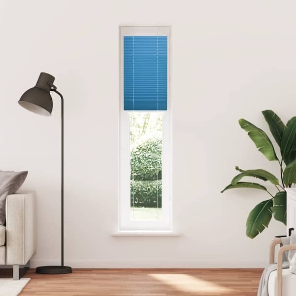 vidaXL Plisségardin Blå 40x200 cm Stofbredde 39,4 cm Polyester
