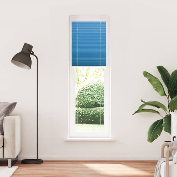 vidaXL Plisségardin Blå 65x200 cm Stoffbredde 64,4 cm Polyester