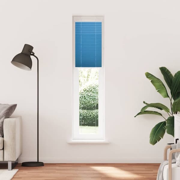 vidaXL Plisségardin Blå 45x200 cm Stofbredde 44,4 cm Polyester
