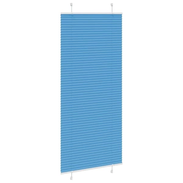vidaXL Plisségardin Blå 85x200 cm Stofbredde 84,4 cm Polyester