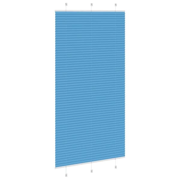 vidaXL Plisségardin Blå 110x200 cm Stoffbredde 109,4 cm Polyester