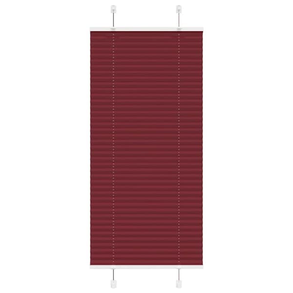 vidaXL Plisségardin Bordeaux Rød 55x100 cm Stoff Bredde 54,4 cm