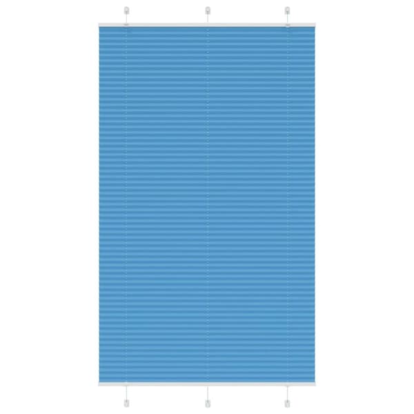 vidaXL Plisségardin Blå 120x200 cm Stoffbredde 119,4 cm Polyester