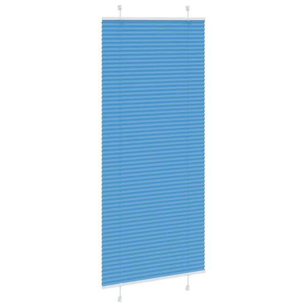 vidaXL Plisségardin Blå 100x200 cm Stoff Bredde 99,4 cm Polyester
