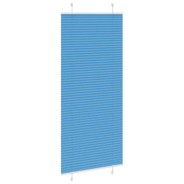 vidaXL Plisségardin Blå 100x200 cm Stoff Bredde 99,4 cm Polyester